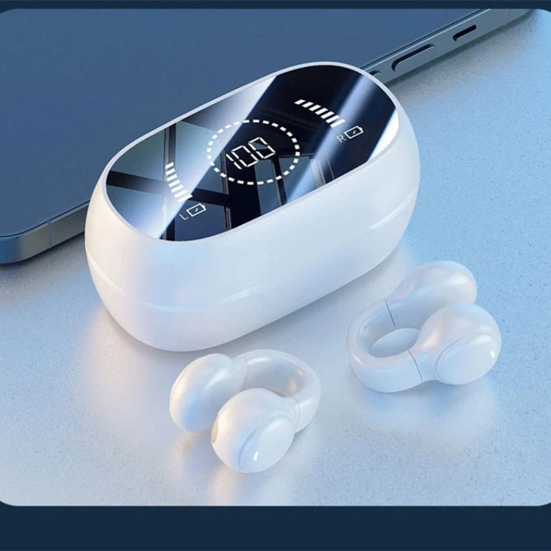 M47 Wireless Bluetooth Earbuds with Digital Display and Open Ear Sport Fit