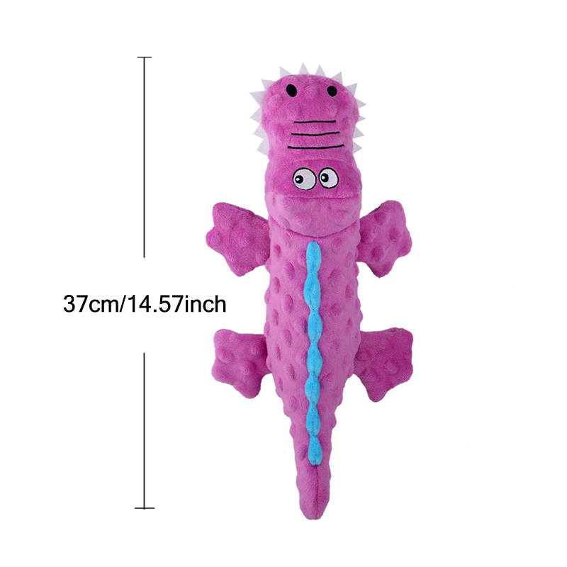 Crocodile Squeaky Dog Toy Soft Plush Chew Toy for Interactive Play