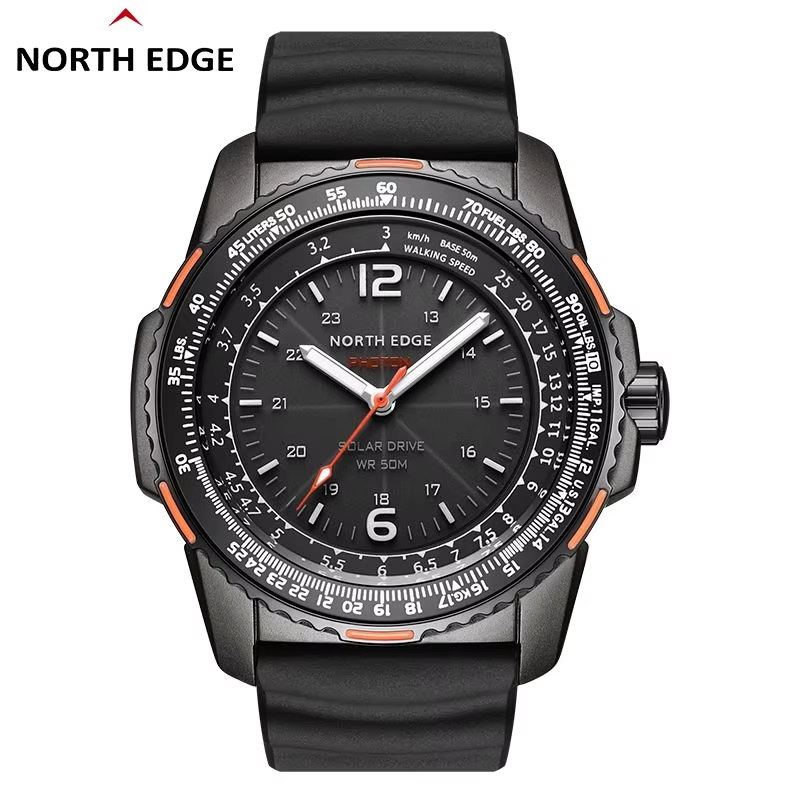 Solar Powered Watch for Men Waterproof Military Watch