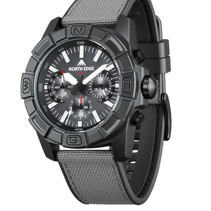 Blaze Solar Powered Watch for Men Waterproof Chronograph