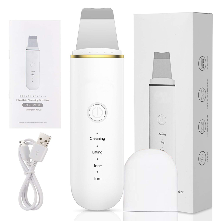 Ultrasonic Skin Scrubber Face Spatula for Deep Pore Cleansing and Blackhead Removal