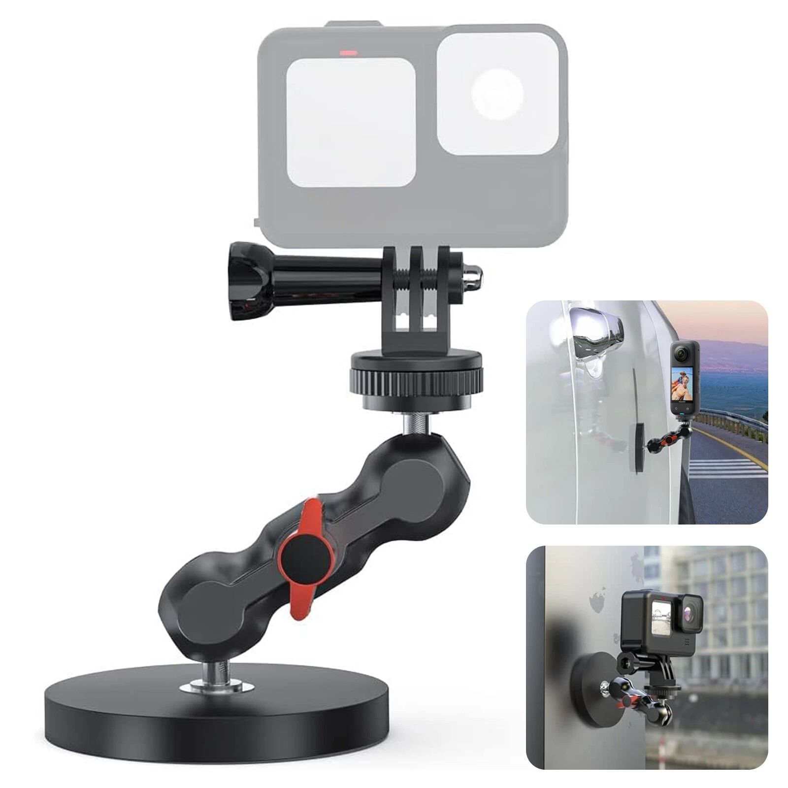 Adjustable Magnetic Camera Mount, Ultra-Strong Ball Head Mount for Cameras, Smartphones, and More