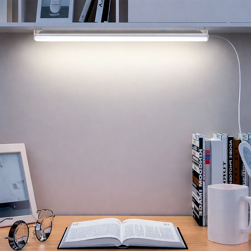 USB Powered Under Cabinet Lights, Closet Strip Bar Lamp, Magnetic LED Shelf Lighting