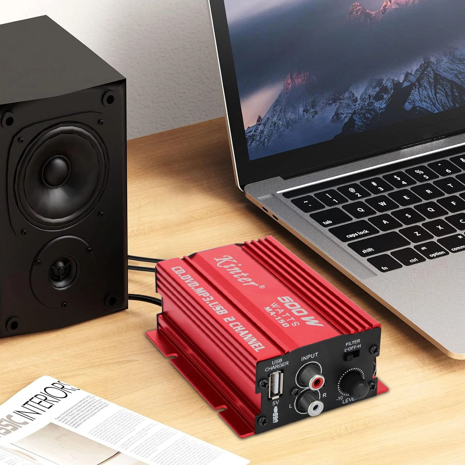 Power Amp Car Stereo, Channel Hi-Fi Subwoofer Amplifier