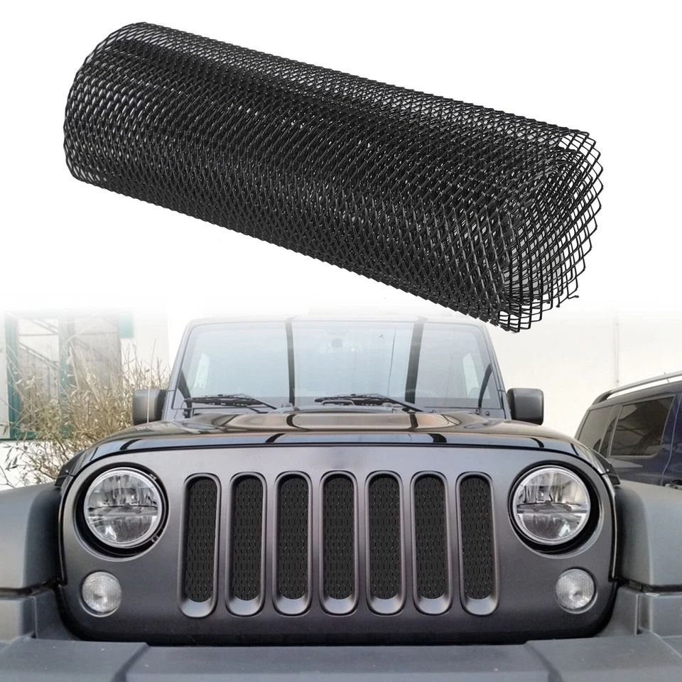 Universal Black Car Grille Mesh Sheet – Aluminum Auto Grill | Inspire ...