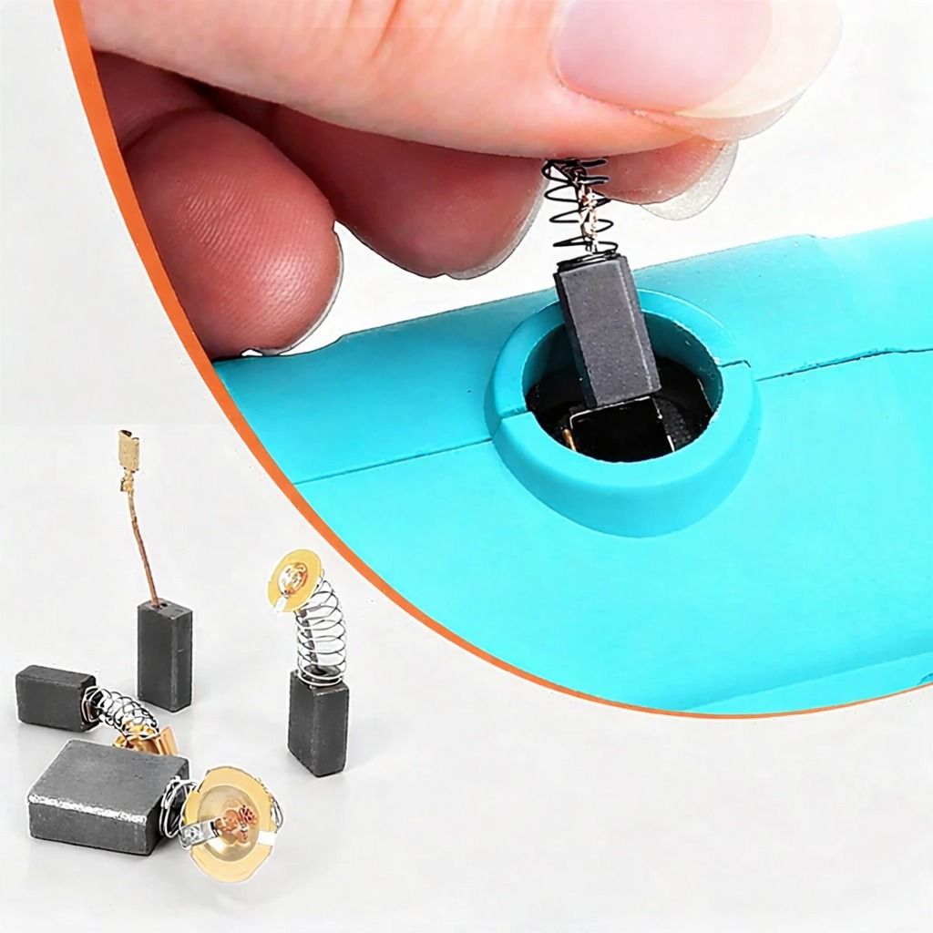 Electric Motor Graphite Carbon Brushes Set – Replacement for Power Tools, Universal Compatibility