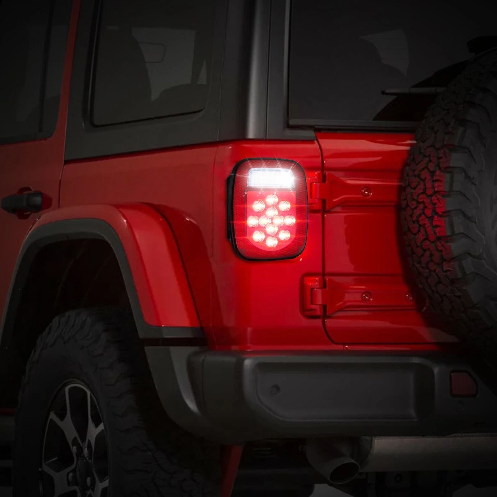 Rear LED Tail Lights | Waterproof Brake & License Plate Lamp
