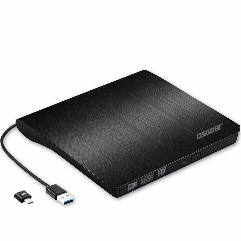 Slim USB External CD DVD Drive Portable DVD RW Burner for Laptop and Desktop