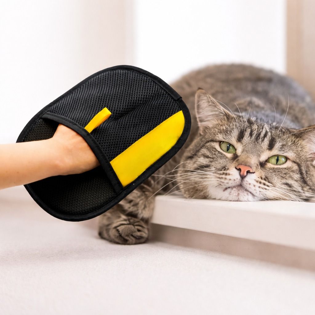 Premium Cat Grooming Gloves & Pet Hair Remover for Dogs