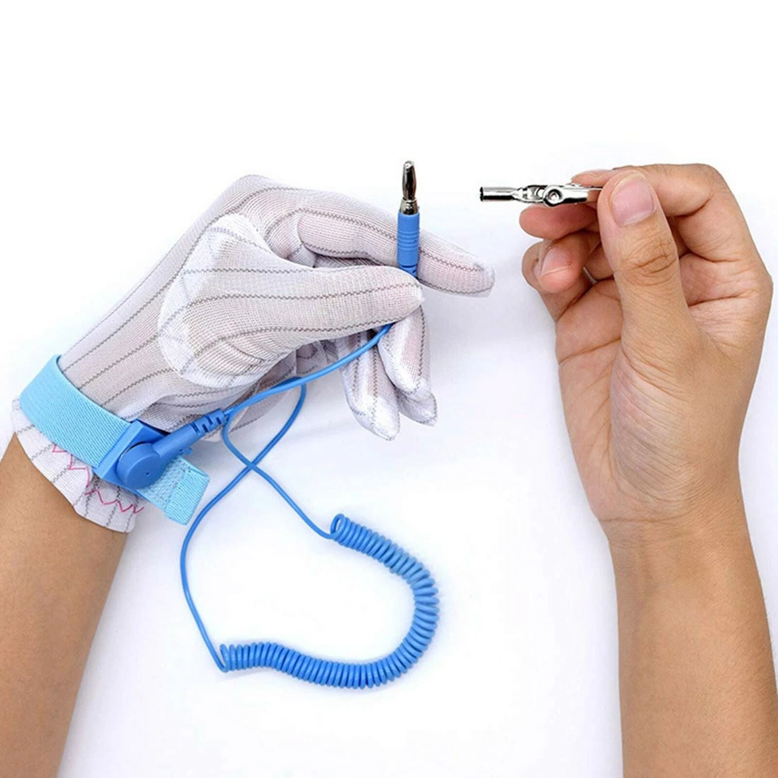 Anti-Static Wrist Band ESD Grounding Strap - Prevents Static Build-Up for Electronics and Computer Repair