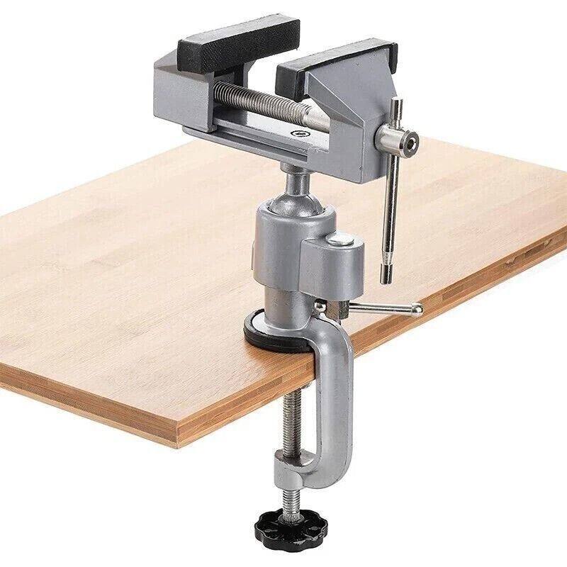 Universal Table Bench Vise Clamp - Swivel Rotating Work Bench Tool for Crafts & DIY Projects