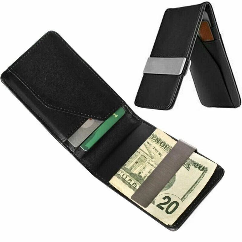 Stainless Steel Money Clip Wallet - Slim & Stylish Metal Pocket Holder for Cash and Credit Cards