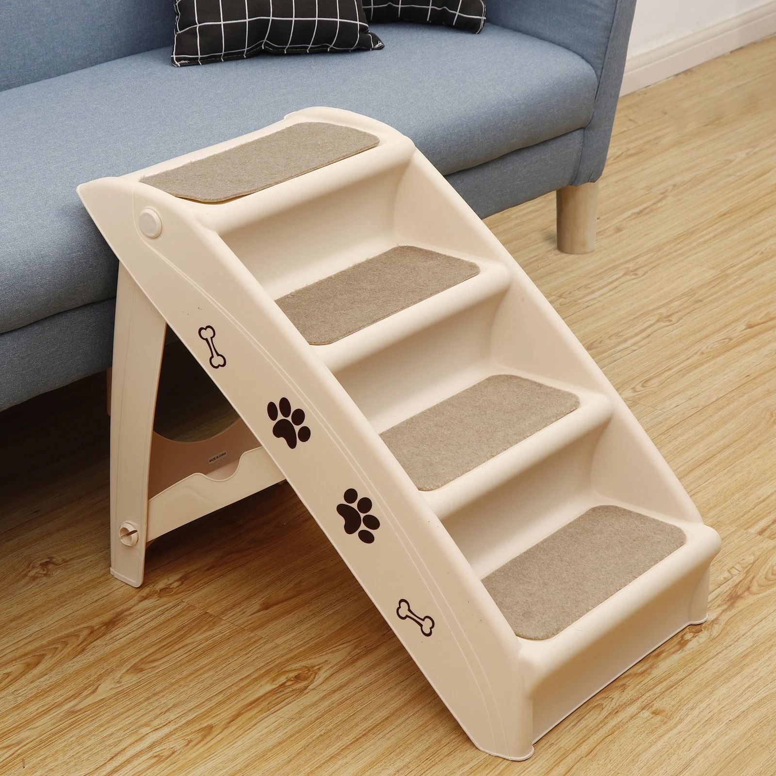 Foldable Pet Dog Stairs Lightweight Portable Dog Steps for Bed Couch Car