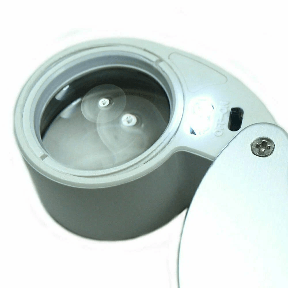 LED Jewelers Loupe Magnifier for Jewelry Coins and Fine Detail Inspection