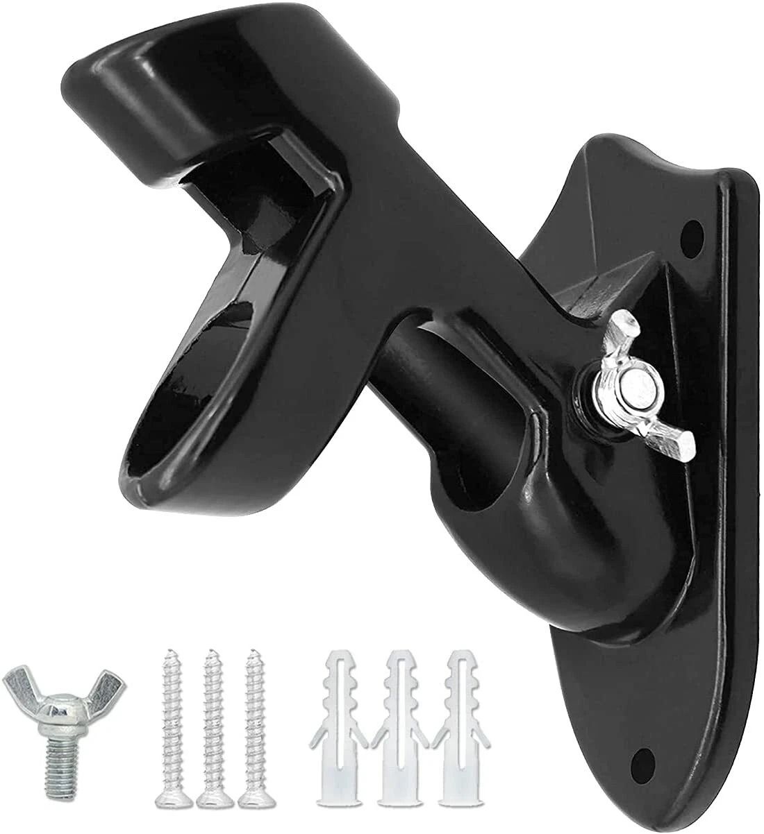 Position Flag Pole Holder Wall Mount Bracket with Hardware Black