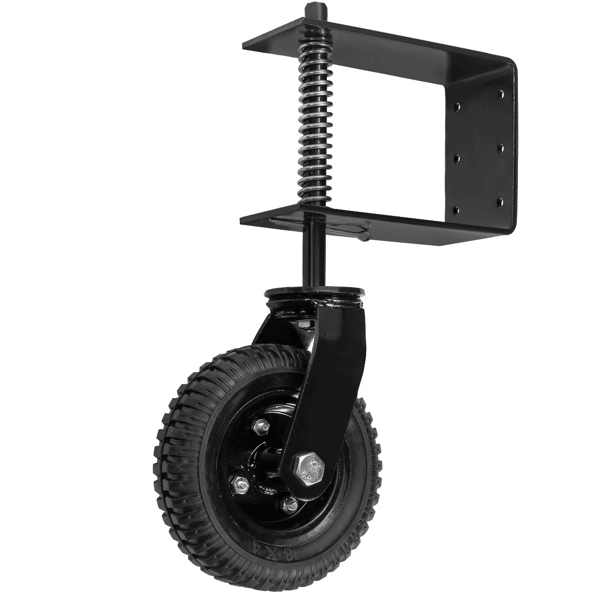 Heavy Duty Spring Loaded Gate Wheel for Wood Metal Fence Gates