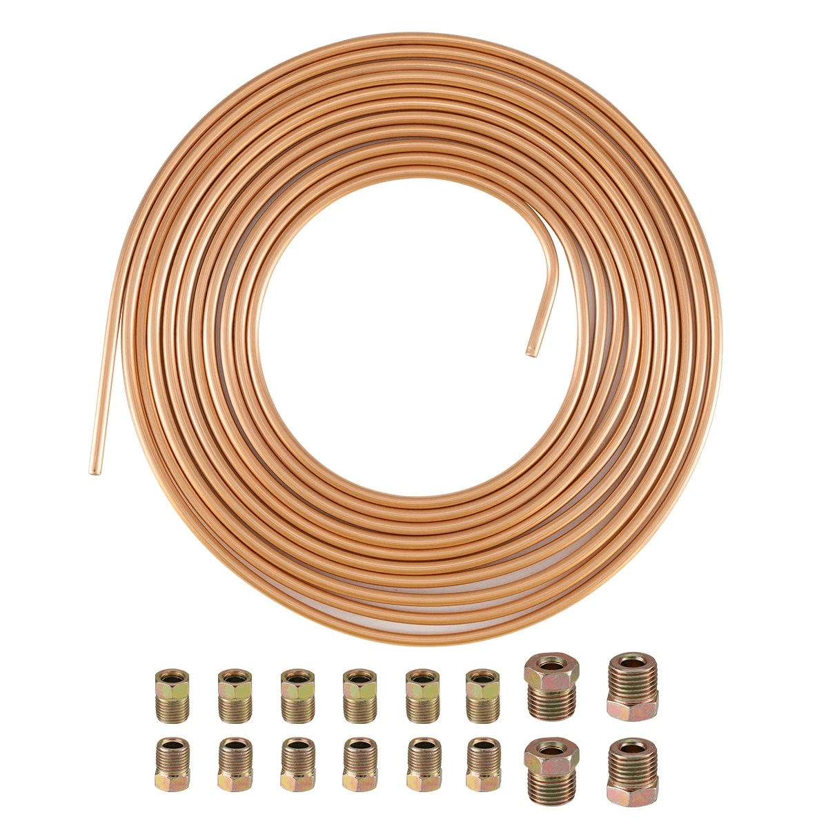 Copper Nickel Brake Line Tubing Kit with Fittings