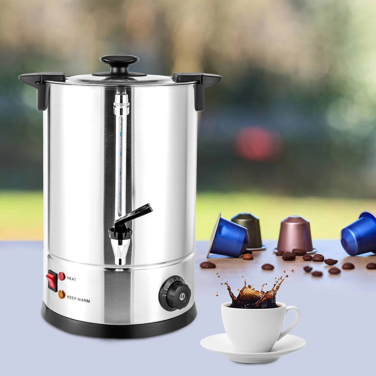 Premium Commercial Coffee Urn & Hot Beverage Dispenser Large Capacity Coffee Maker