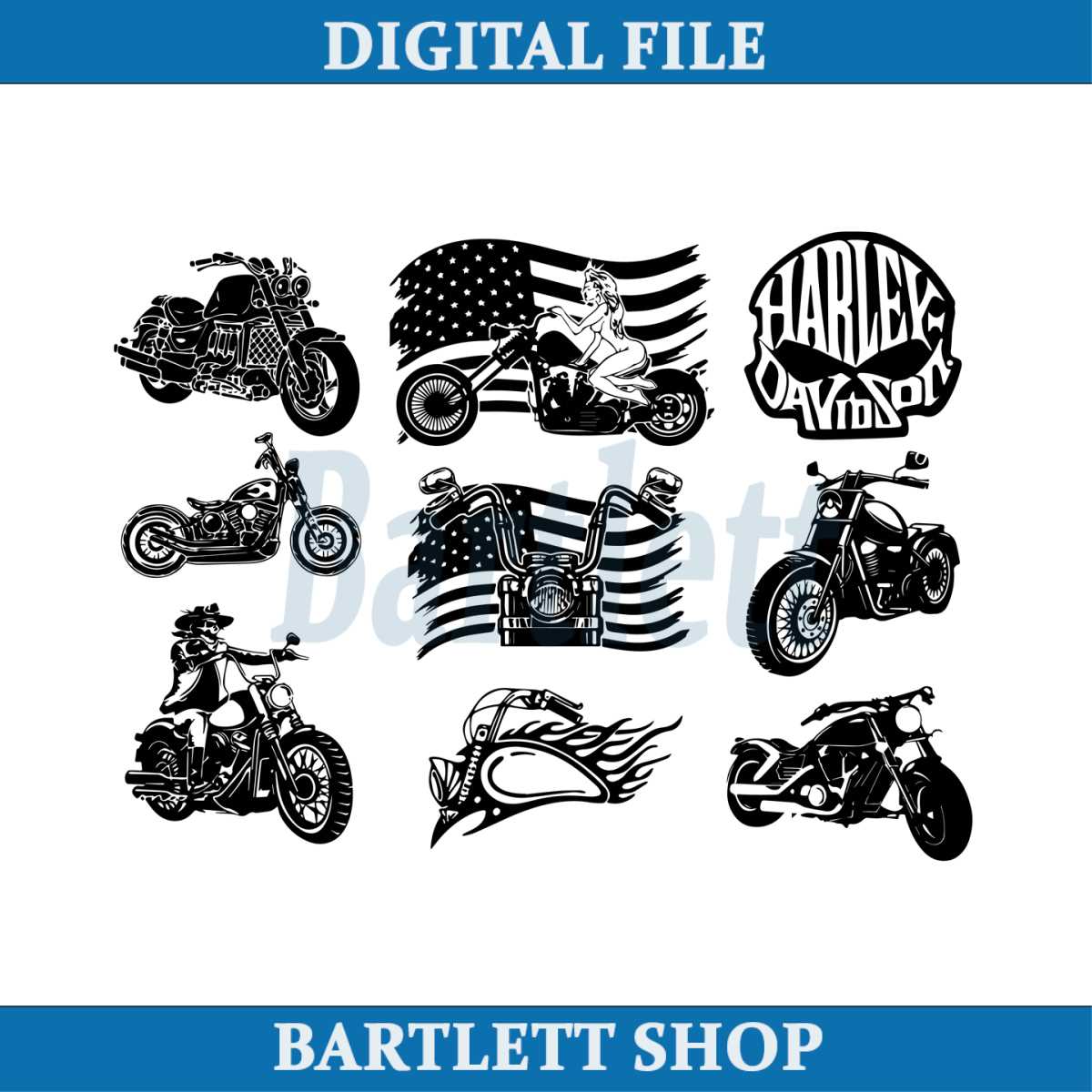 Motorcycle SVG Bundle, Motor Bike Svg, Motorcycle Clipart, M | Inspire ...