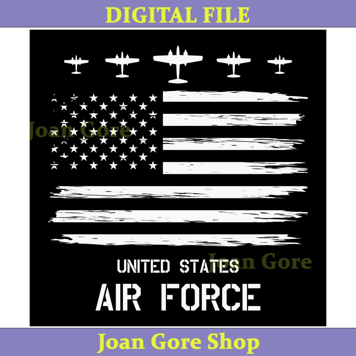 United States Air Force American Flag SVG | Inspire Uplift
