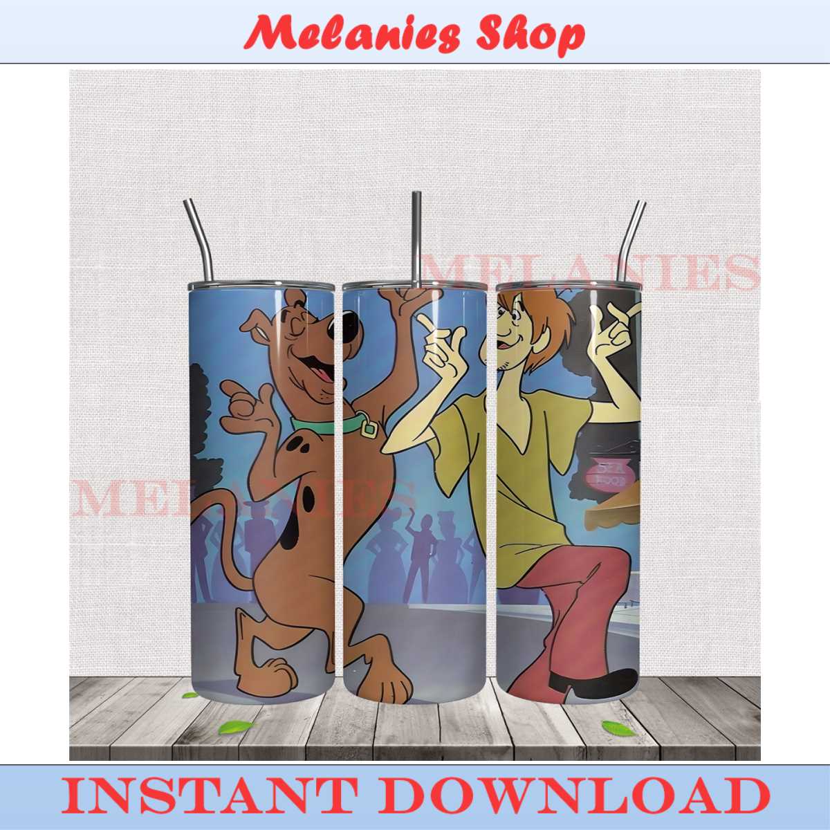 Scooby Doo Shaggy Rogers Dancing Tumbler Wrap PNG | Inspire Uplift