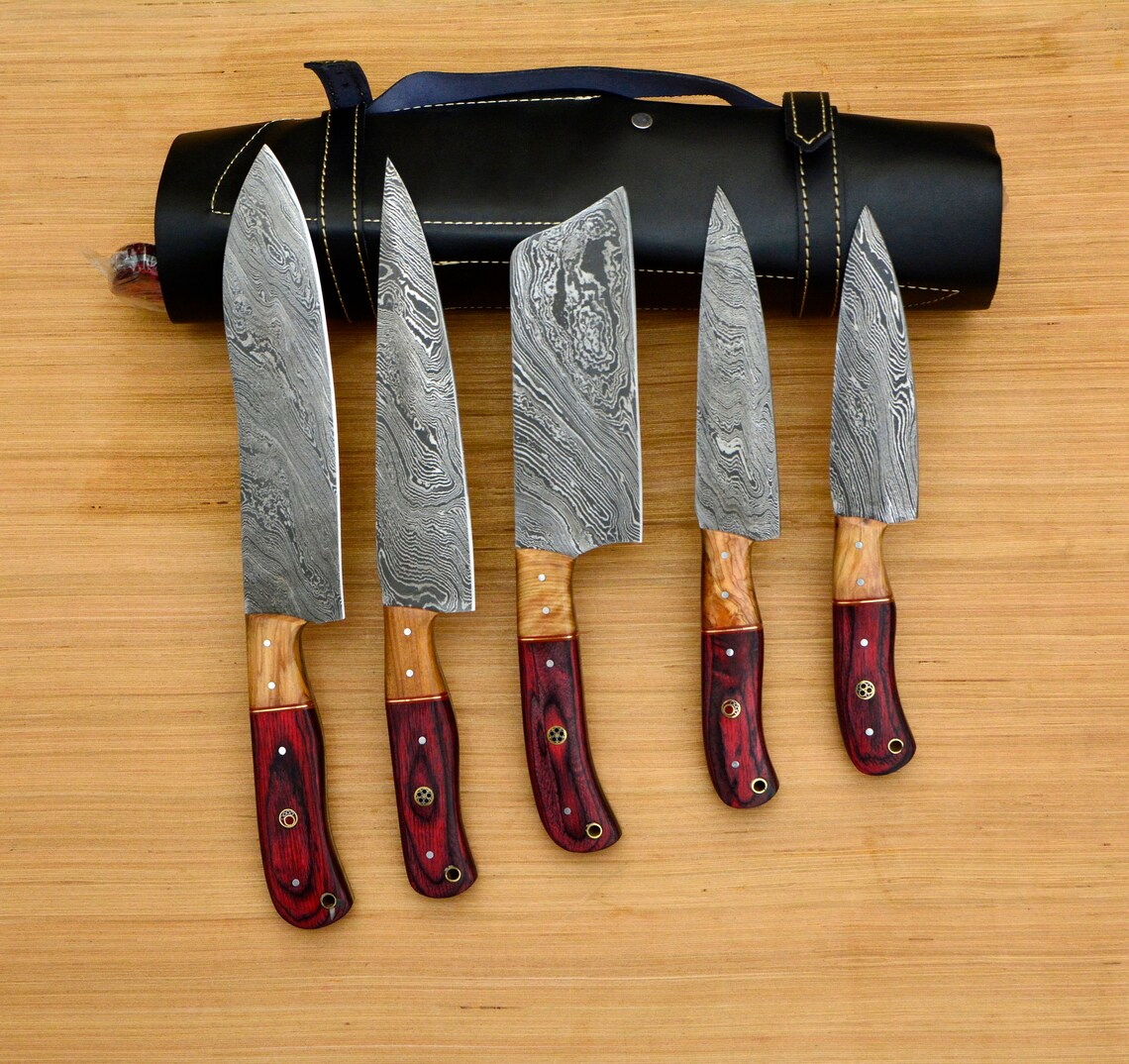 Premium Damascus Steel 3-Piece Chef Knife Collection main image 0