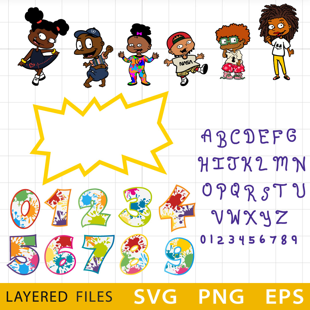 Afro Rugrats Birthday Afro Rugrats Layered SVG, Afro Rugrats - Inspire ...