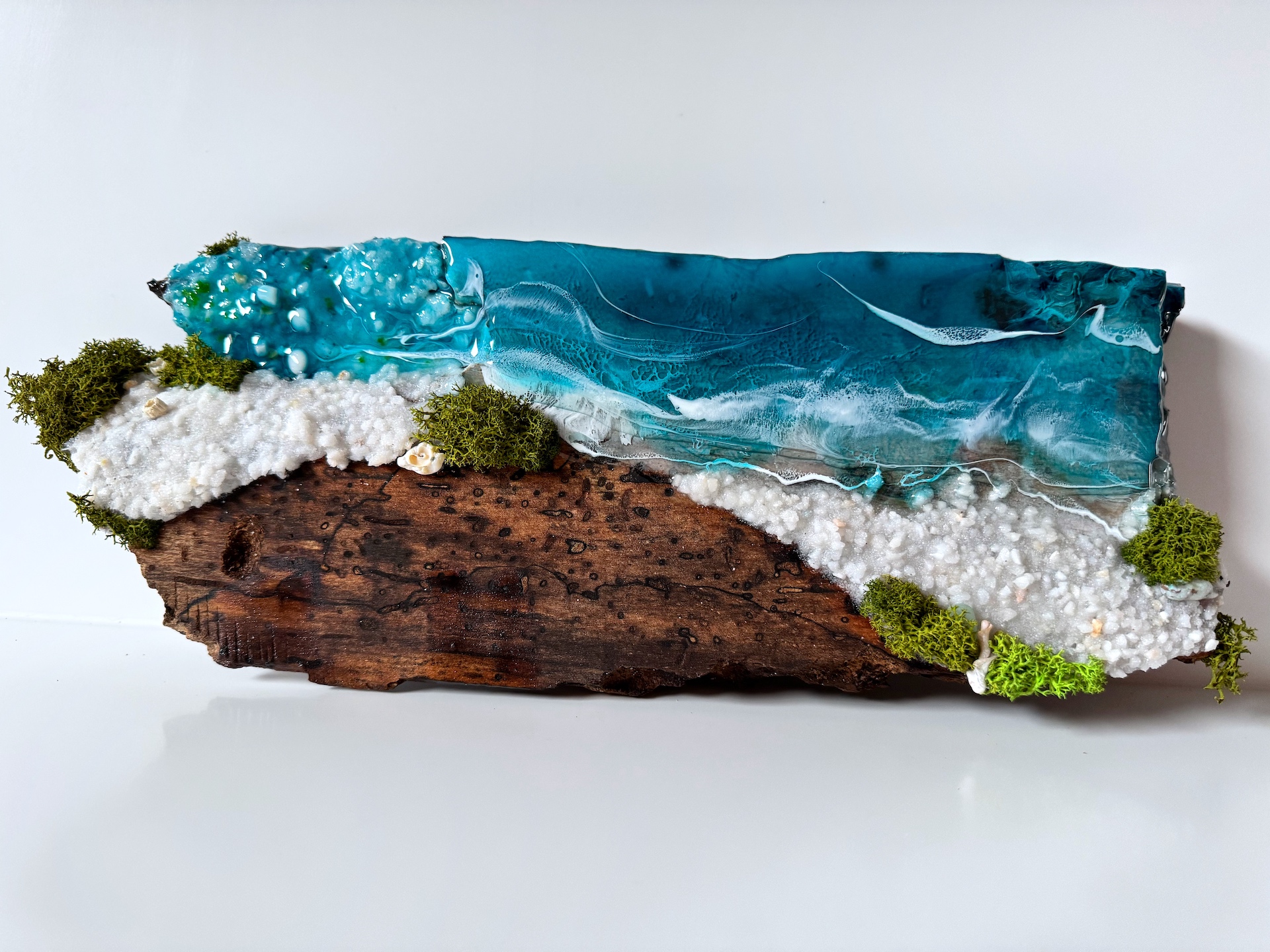 Live edge blue ocean wall art, resin art, ocean wall board, | Inspire ...