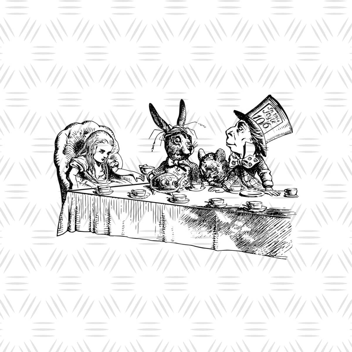 The Mad Hatter Tea Party Alice In Wonderland SVG | Inspire Uplift