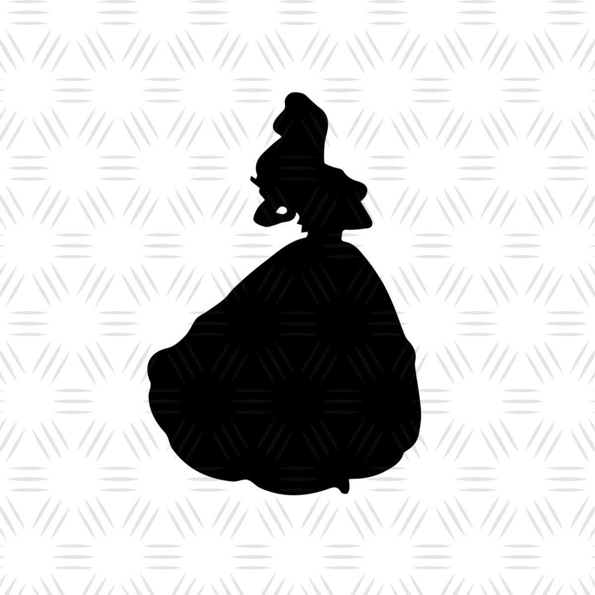 Princess Belle Cartoon Beauty and The Beast Silhouette SVG | Inspire Uplift