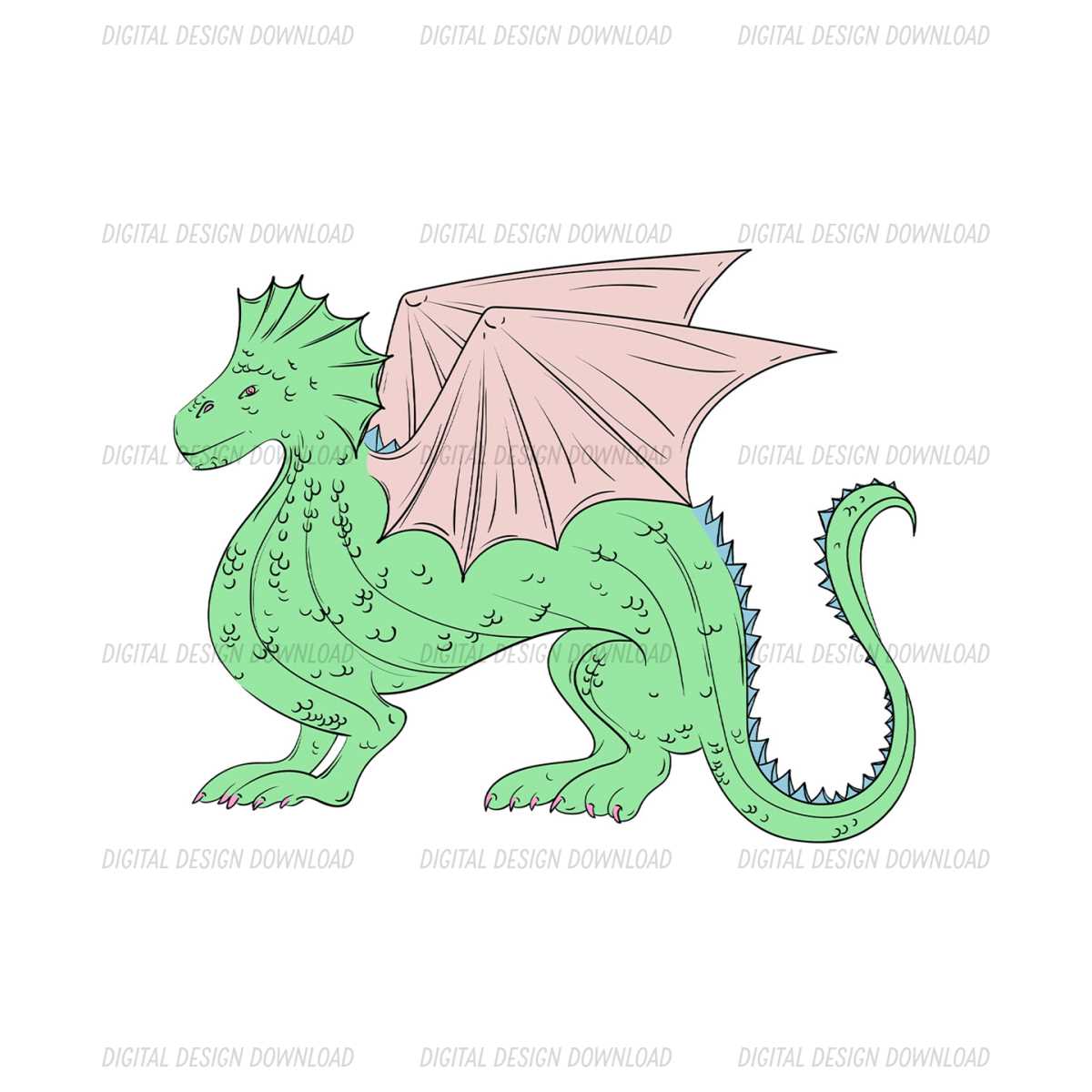 Disney Cinderella Green Dragon SVG Vector | Inspire Uplift