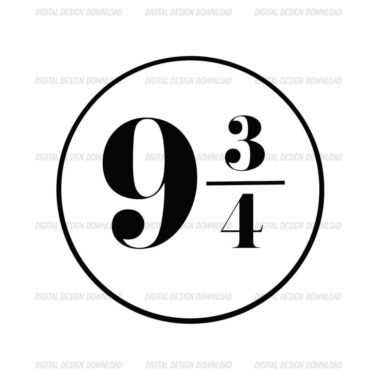Harry Potter Shop Number Sign 9 3/4 Logo SVG Vector Files | Inspire Uplift