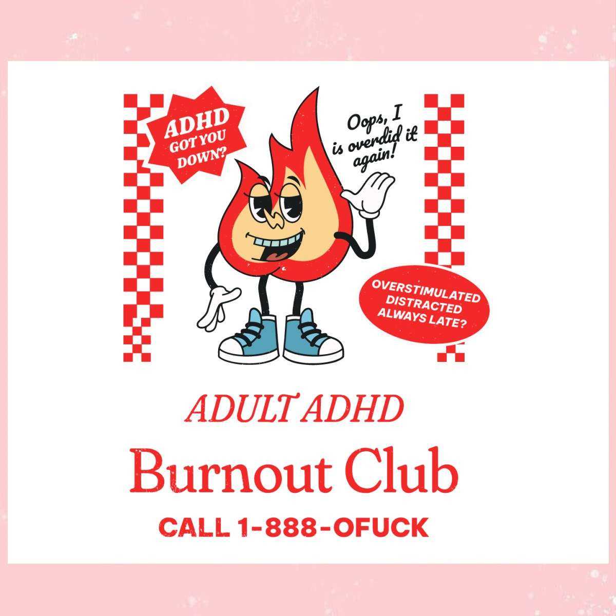 Funny Overstimulated ADHD Burnout Club ,Trending, Mothers da | Inspire ...