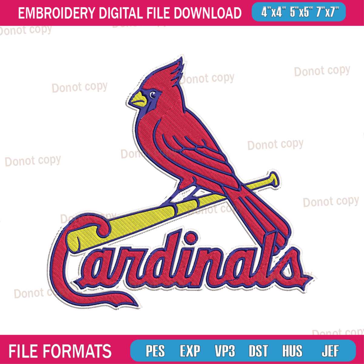St Louis Cardinals Embroidery Designs Png | Inspire Uplift
