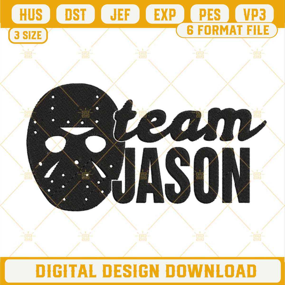 Jason Custom Design Team Jason Machine Embroidery Designs, Jason Voorhees Hallow | Inspire ...
