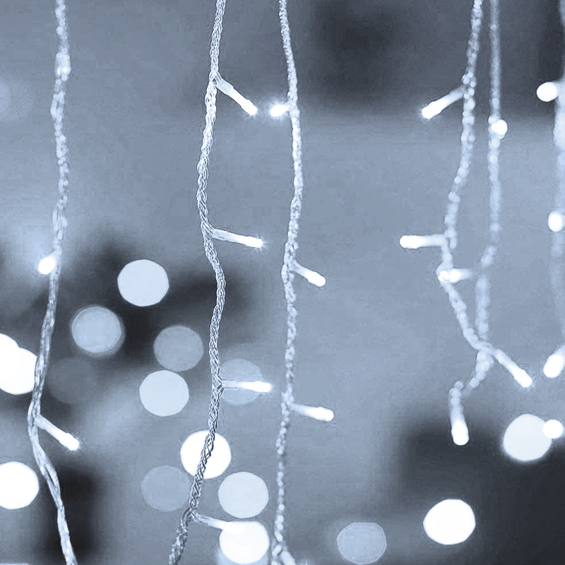 Outdoor LED Icicle String Lights, 5M Christmas Garland Curtain Light for Garden, Eaves, Wedding & Party Decor (110V/220)