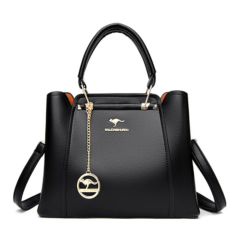 Fashion Women Soft PU Leather Handbag, Large Capacity Designer Shoulder Bag, Crossbody Messenger Tote Bag for Ladies