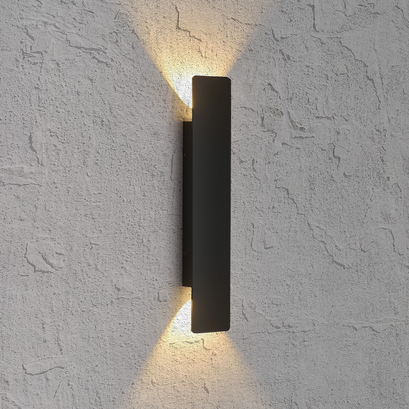 Waterproof Outdoor Wall Lamp, Modern LED Lamp in Black & White, Aluminum Up Lower Light, Durable Wall Fixtures