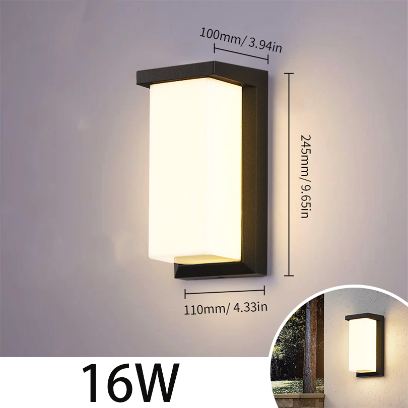 Led Outdoor Wall Light Waterproof IP66 Motion Sensor Led Outdoor Lighting Porch Lights Balcony Garden Lights Outdoor Wall Lamp