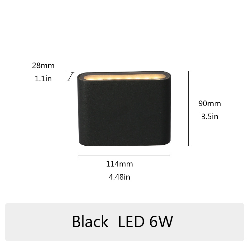 PIR Sensor LED Outdoor Waterproof Wall Lamp, Aluminum Wall Light for Indoor Bedroom Living Room, Modern Balcony Home
