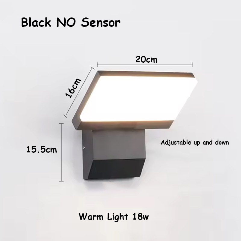 Waterproof Outdoor Wall Light LED, Foldable Modern Design, Sensor-Activated Wall Lights for Garden