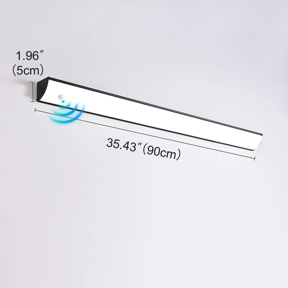 Waterproof Outdoor Wall Lights, Minimalist Long Strip Wall Lamp, Motion Sensor Garden Villa Porch Lighting, Courtyard