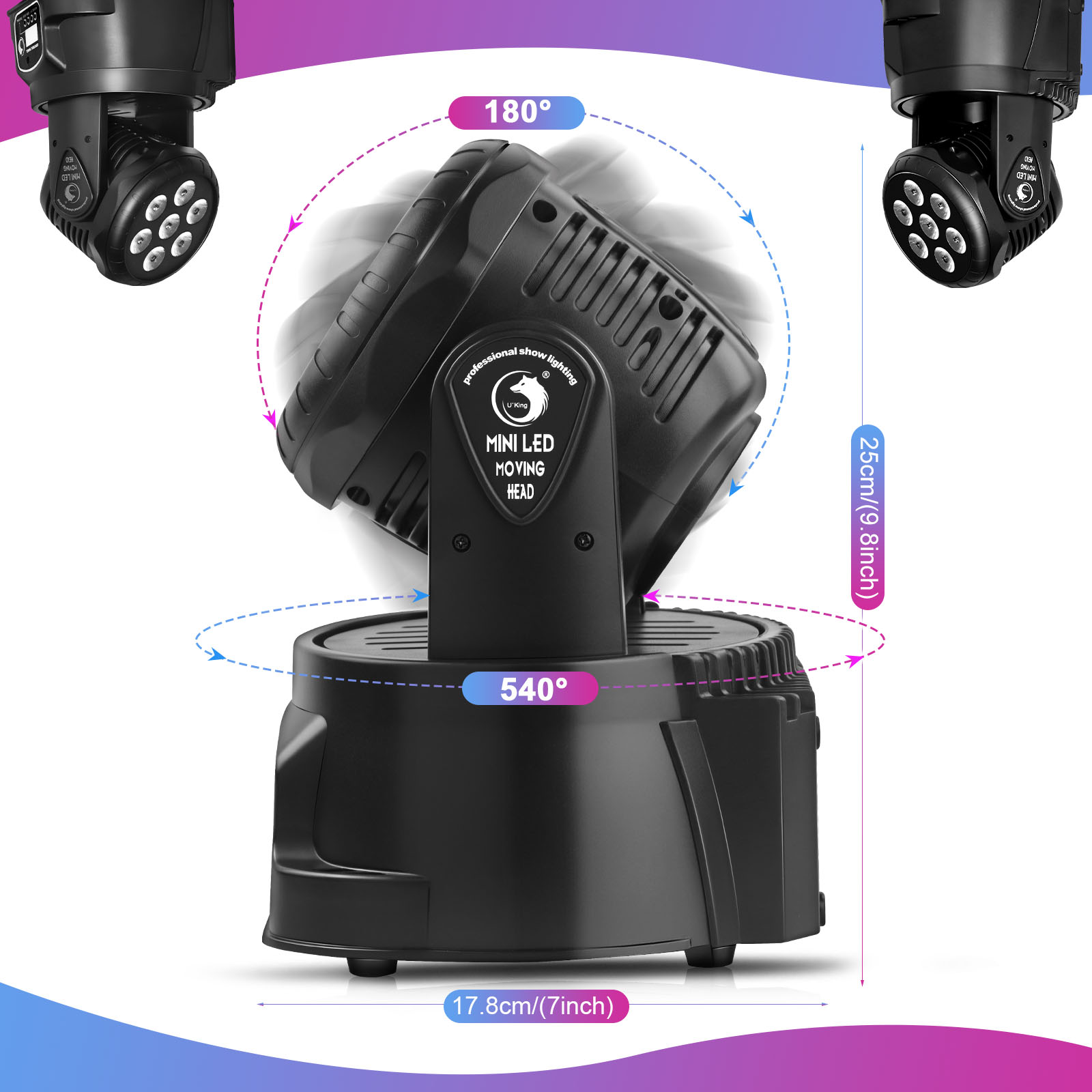 Stage Lights Spot Lights For DJ, Disco, Wedding Party, Beam Moving Head Light LED, KTV
