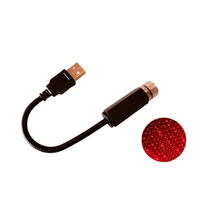 Galaxy Star Projector Lamp, Car Romantic LED Starry Sky Night Light 5V USB Powered for Room Ceiling Decor Plug and Play