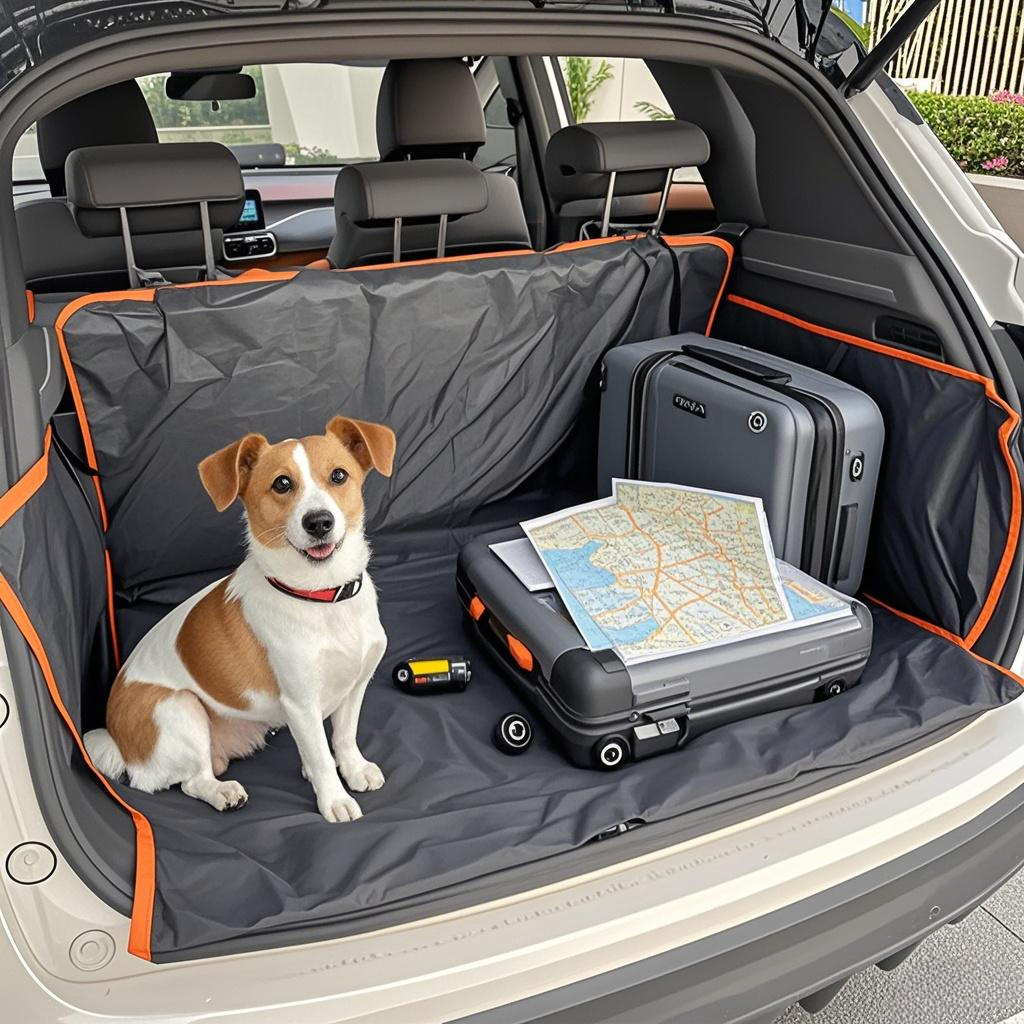 Universal Waterproof SUV Cargo Liner Trunk Seat Cover Anti slip and fouling Removable Washable Car Interior Protection Accessory