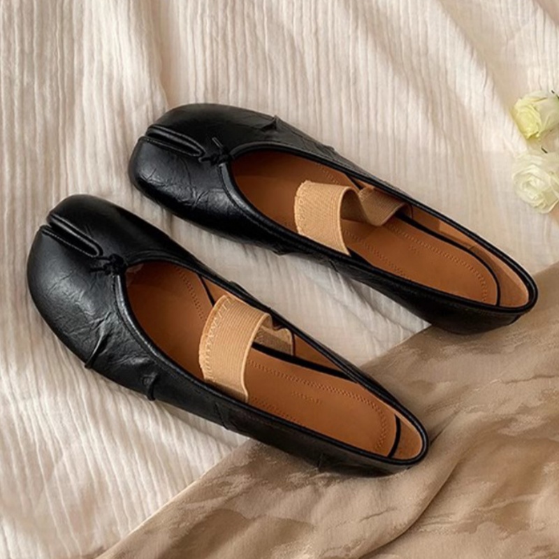 Retro Round Split Toe Flat Sneakers, Women Casual Loafer Moccasins, Soft Tabi Ninja Mary Jane Ballet Shoes