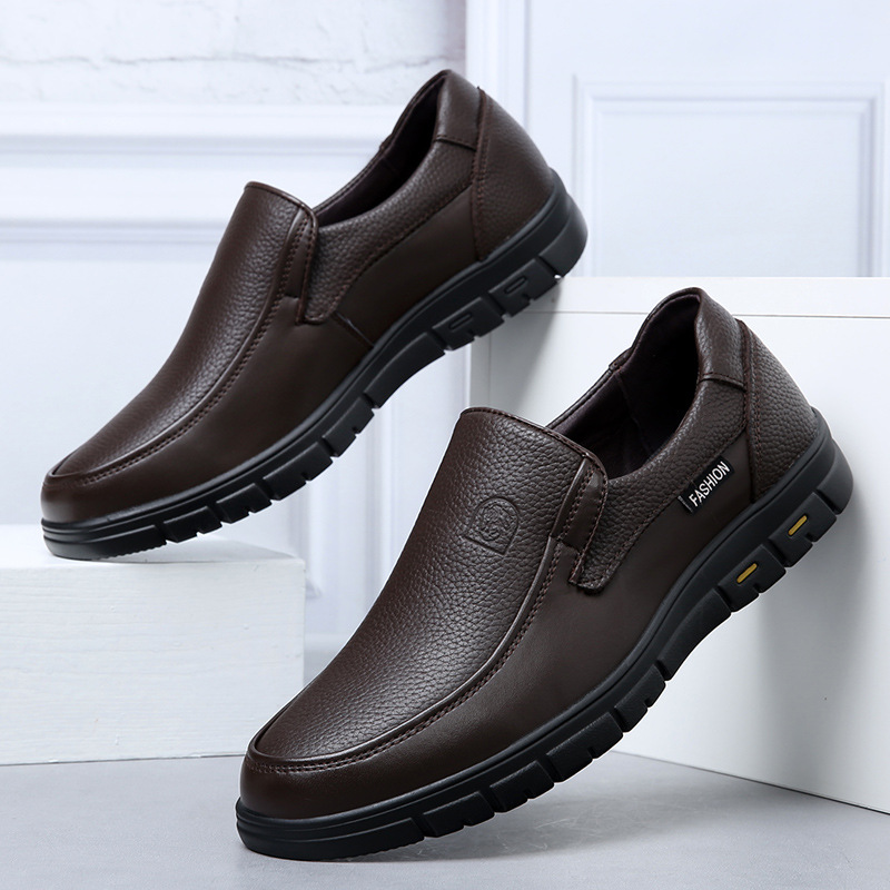 Genuine Leather Handmade Shoes, Casual Men's Walking Shoes, Outdoor Loafers, Breathable Sneakers