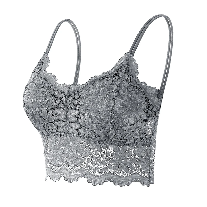 New Women Lace Bras, Top Comfortable Bralette Solid Color, Sexy Underwear Vest, Wireless Lingerie