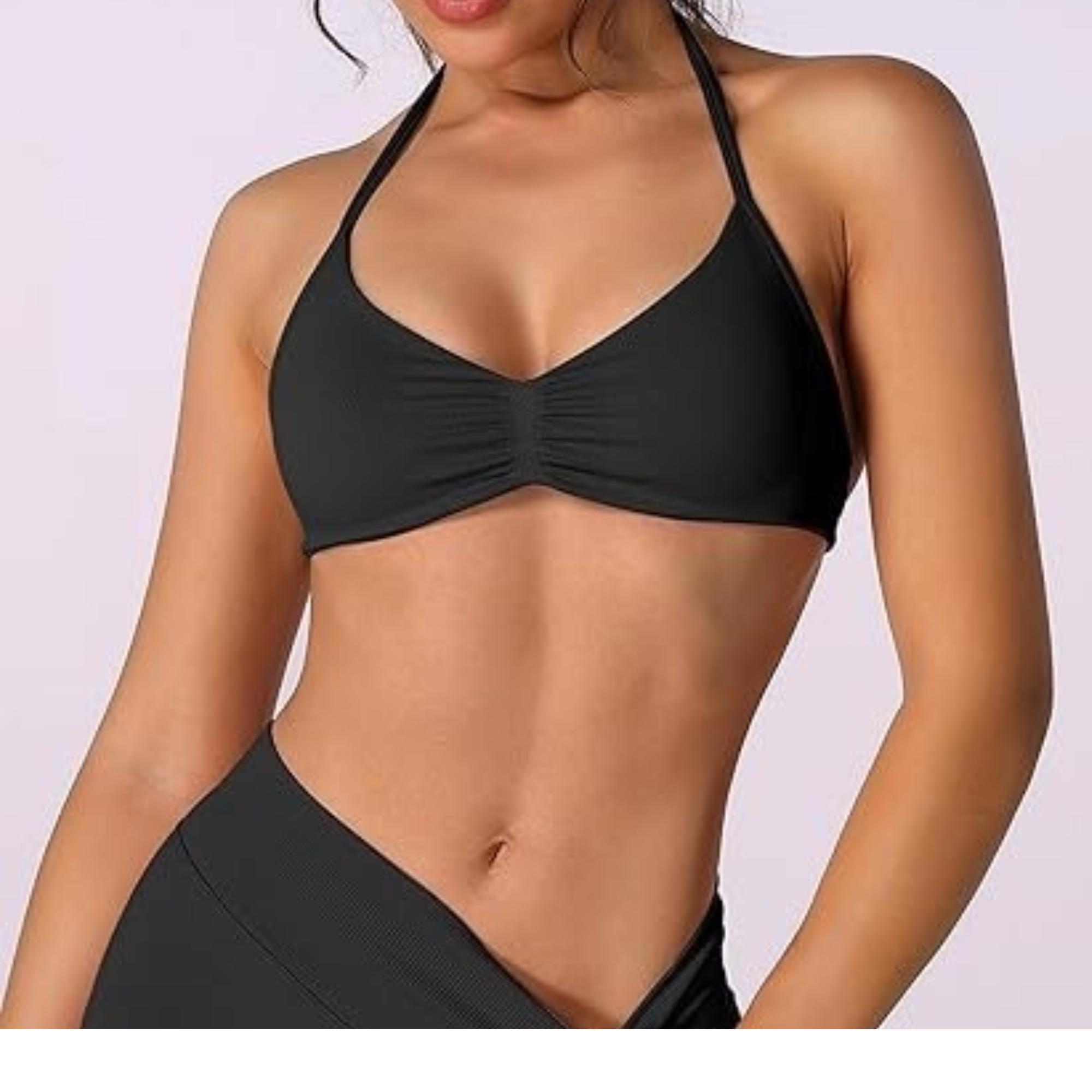 Sport Seamless Bras, Scrunch Workout Yoga Tank, High Support Thin Strap Halter, Strappy Bra Top Women