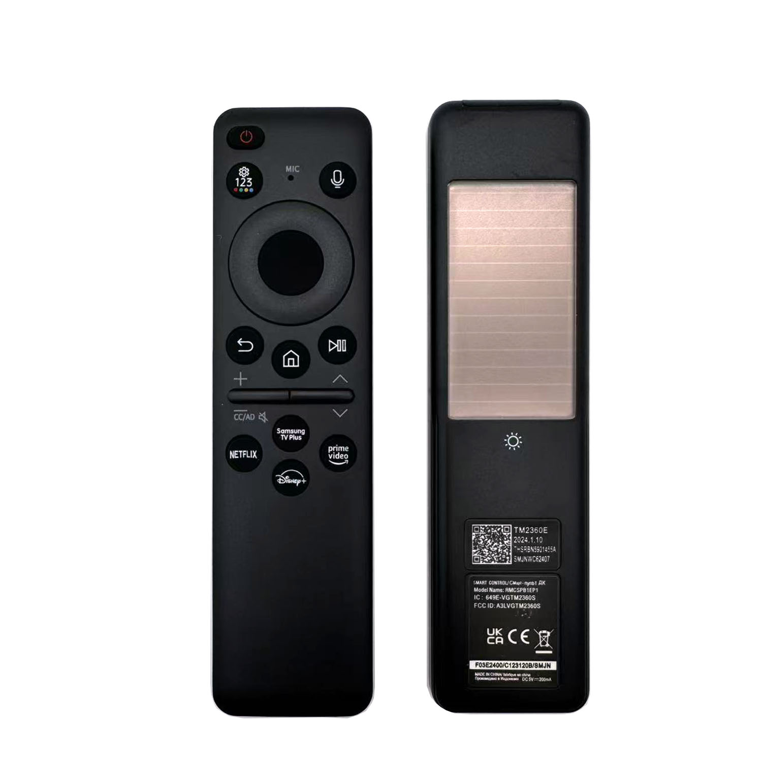 Solar Powered Samsung Voice Remote Replacement for 2024 Smart TVs BN59-01455A